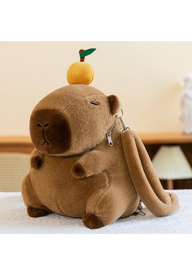 Suntek Capybara Sırt Çantası Günlük Sevimli Omuz Turuncu