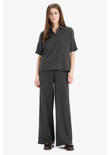 DeFacto Wide Leg Geniş Paça Bürümcük Pantolon E3232AX25SPAR148 DeFacto Wide Leg Geniş Paça Bürümcük Pantolon E3232AX25SPAR148