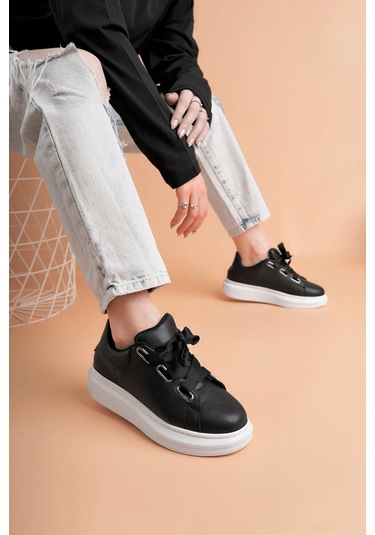 Luis A Costa Lc105 Siyah Cilt Beyaz Taban Kadın Sneaker Renkli