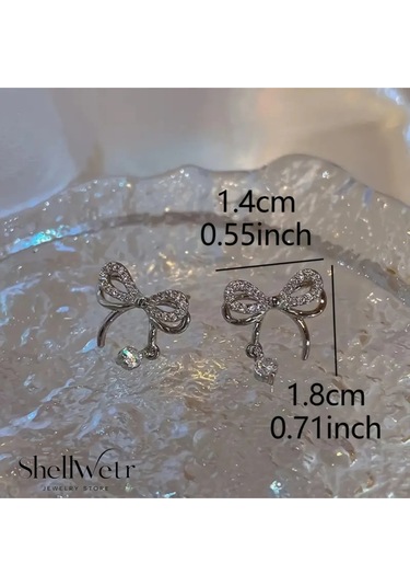 Glambow Fiyonklu Küpe, Kadın Küpe Gümüş Kaplama Sevgililer Günü , Annenize Verilecek En Güzel Hediye Gümüş