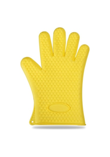 Sarı 1 Çift Pişirme Araçları Beş Parmak Kalp Silikon Eldiven Mik Eldivenleri Haşlanma Önleyici Isıya Kapaklar&Aksesuarlar 56514533
