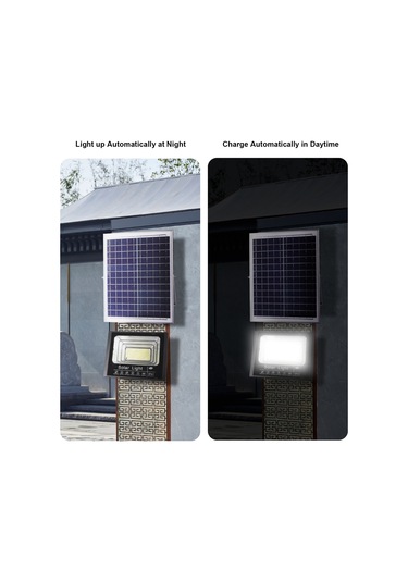 Padalink Güneş Enerjili Proje Lambası 40w 170 Led Işık Seviyesi Ayarlı, Işık Kontrol, Uzaktan Kumanda Ve Zamanlama İle Ip67 Su Geçirmez Çok Renkli