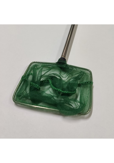 Tls Akvaryum Balık Kepçesi 4" / 10x8cm - 36 CM Metal Saplı