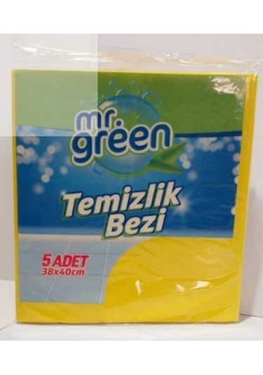 Mr Green Temizlik Bezi 5'Li 1 Paket 38 x 40 CM
