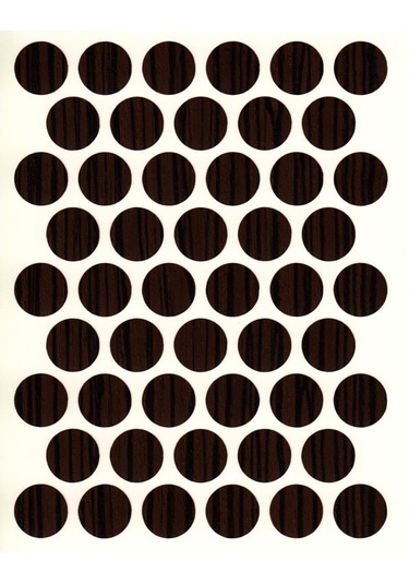 Yapışkan Tapa Koyu Zebrano 14mm