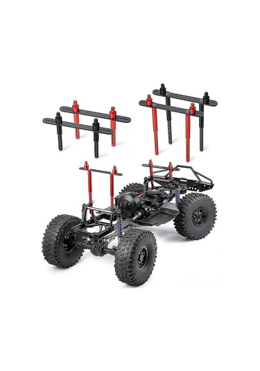 Ximistore9 1/10 Rc Crawler Araçlar İçin Ayarlanabilir Metal + Karbon Fiber Gövde Kolonları - Ön Ve Arka
