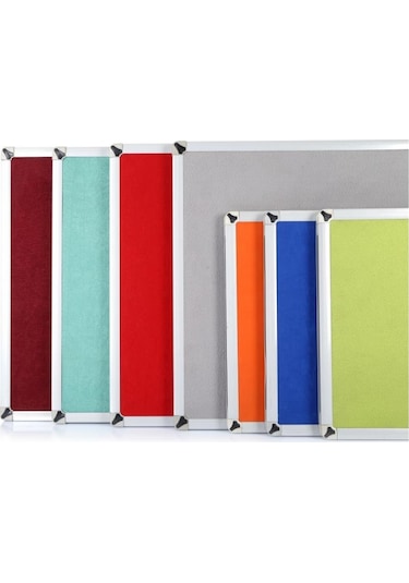 Akyazı Mantar Pano Duvara M. Kumaşlı 120X180 0183Alüminyum Çerçev