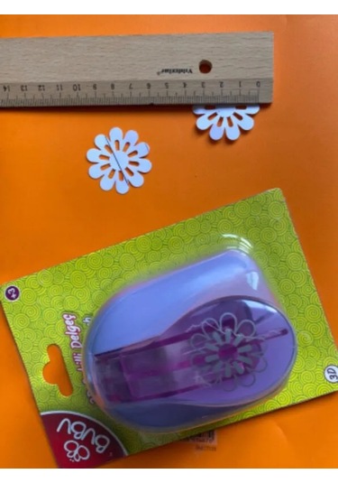 Şekilli Delgeç 3d 3 Boyutlu Çiçek Desenli Punç 4 Cm Sanat Etkinlikleri İçin Çok Renkli