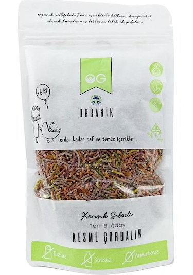 Organik Karışık Sebzeli Tam Buğday Kesme Çorbalık 200gr