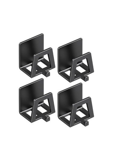 Suntek 4 Parça Tencere Kapağı Tutucu Duvara Monte Yerden Siyah