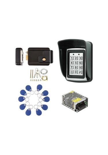 Electrima Rfıd Şifreli Metal Kapı Kilidi Kartlı Geçiş Kontrol Sistemi