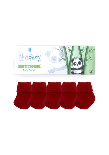 Novibaby 5'li Bambu Yenidoğan Bebek Çorabı I Rudy I 0-6 ay "Karışık Renkli"