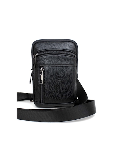 Erkek Çanta Omuz Askılı Çanta Postacı Erkek Omuz Çantası Siyah