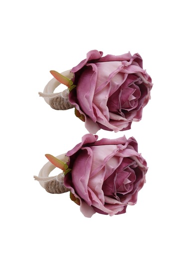 Springsun 2 Adet Mor Simülasyon Çiçekli Servis Peçete Kalkanı - Çiçek Desenli Masa Dekorasyon Aksesuarı Cjk-6620