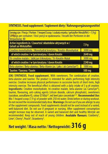 Nuclear Nutrıtıon Synthesıs Multı Creatıne Complex 300 G