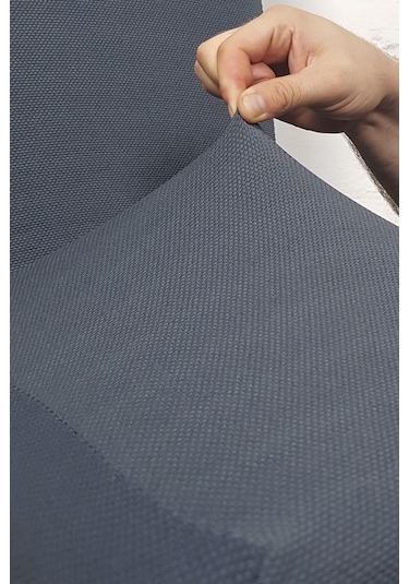 Bal Peteği Likralı Kumaş Yıkanabilir Tekli Sandalye Kılıfı-Örtüsü