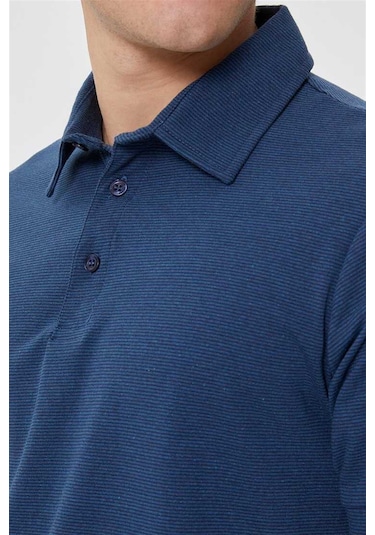 Lee Cooper Daker Erkek Polo Yaka T Shirt Indigo 1159 Indigo İndigo