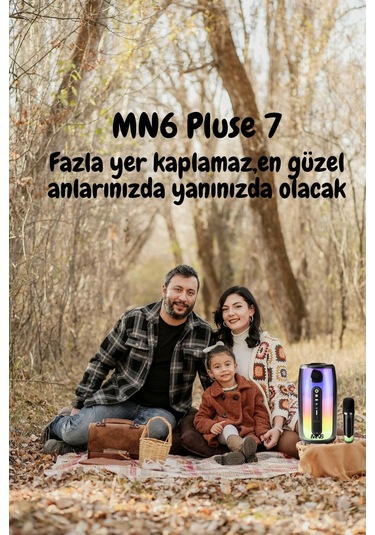Pluse 7 Mikrofonlu Ses Bombası/yankısız Kablosuz Mik/10 Saat Oynatma/15w 1/2 Mikrofonlu Hoparlör