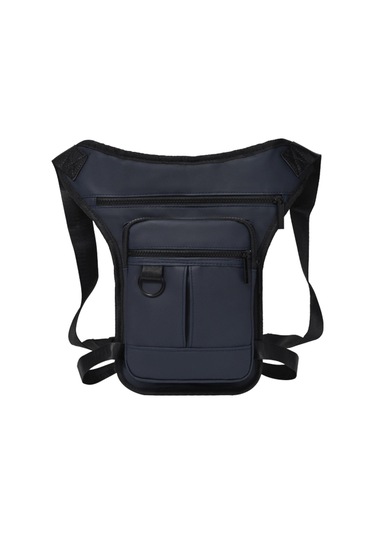 Homyl Erkek Bel Çantası Motosiklet Bacak Fanny Paketi Koyu-mavi Koyu Mavi