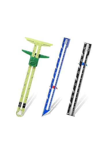 Gösterildiği Gibi-3 Slayt Ölçer Seti Yeni Başlayanlar İçin Dikiş Alet Seti, Örgü, El Sanatları, Dikiş Malzemeleri