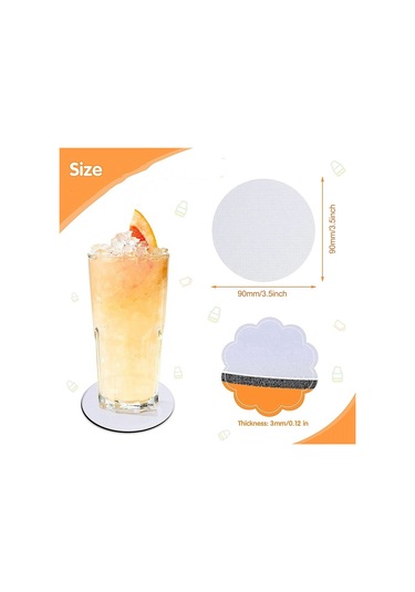 Xurunkeji Sublimasyon Boş Bardak Altlıkları Daire Sublimasyon Boş Bardak Matı Sublimasyon Yuvarlak Isı Transfer Bardak Matı, 3,5 İnç 20 Paket Beyaz Xurunkeji Sublimasyon Boş Bardak Altlıkları Daire Sublimasyon Boş Bardak Matı Sublimasyon Yuvarlak Isı Transfer Bardak Matı, 3,5 İnç 20 Paket Beyaz