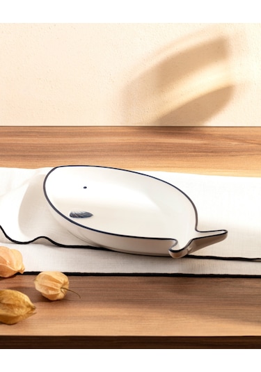 Madame Coco Marine 26 Cm Kayık Tabak Td - Marıne - 02 Kayık Tabak-mavi