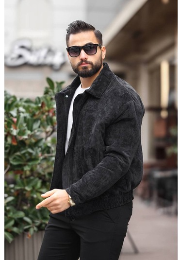 Unisex Yeni Sezon Kapitone Dolgulu Oversize Vintage Siyah Kadife