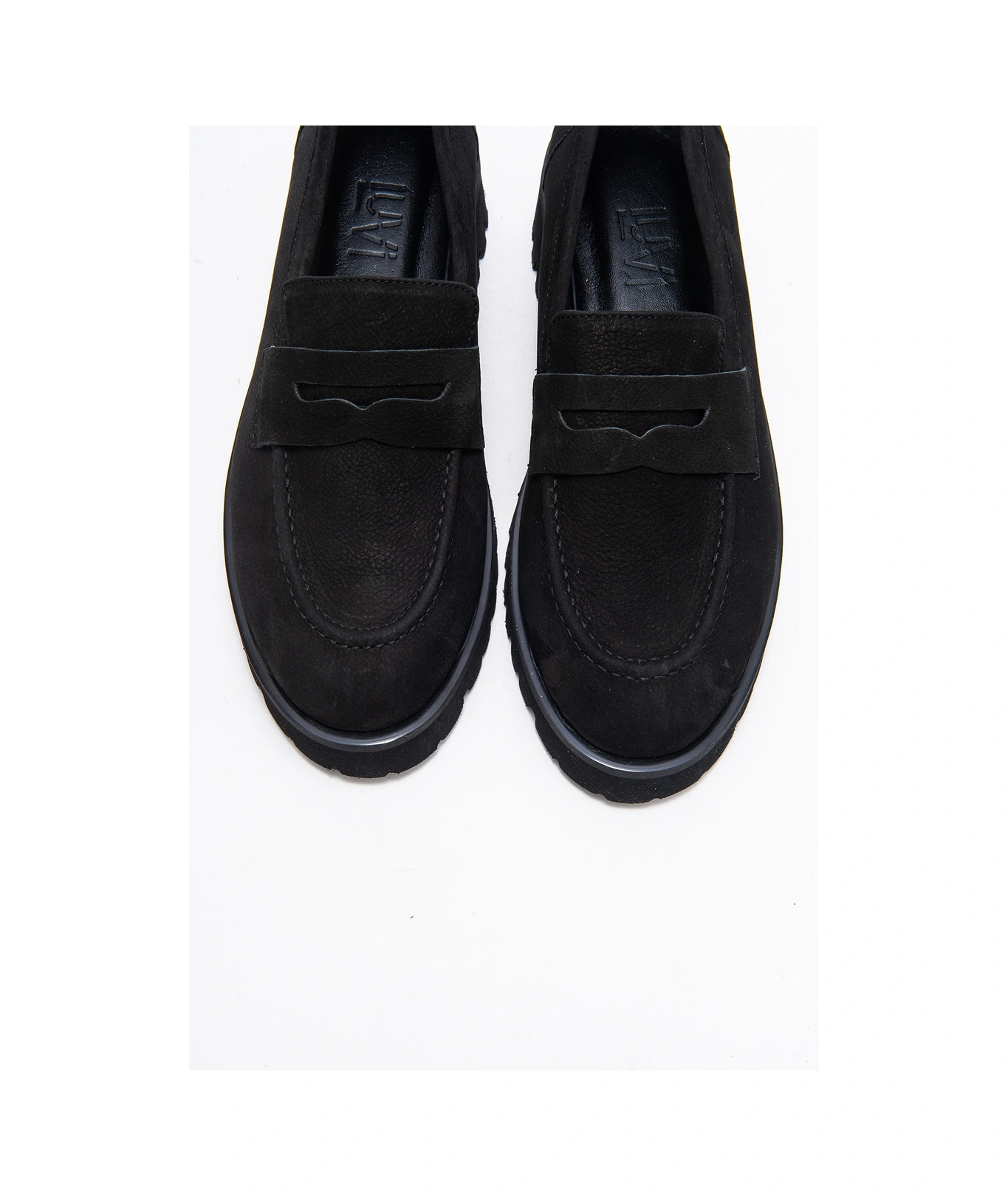 Vıonel Siyah Nubuk Hakiki Deri Kadın Loafer Ayakkabı Siyah