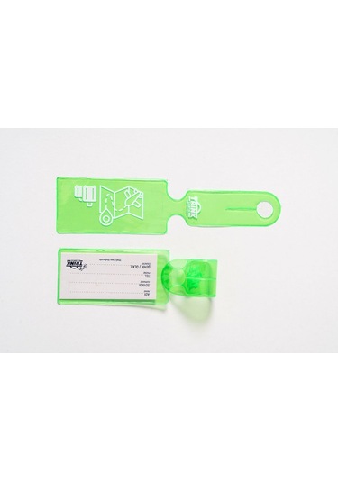 Valiz Etiketi Ve Bavul Etiketi Neon Renk Pvc Neon Yeşil
