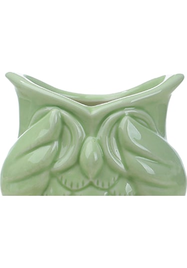 Suntek Magideal Saksı Baykuş Şekli Seramik Ev Hayır-bak-yeşil