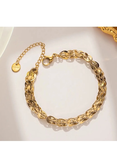 Kadın Çelik Bileklik Geçme Tasarım Kadın Kararmaz Bileklik Gümüş