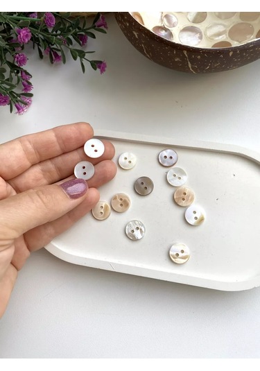 Siberiana 13 Mm Sedefli Deniz Kabuğu Düğmeleri 241868731