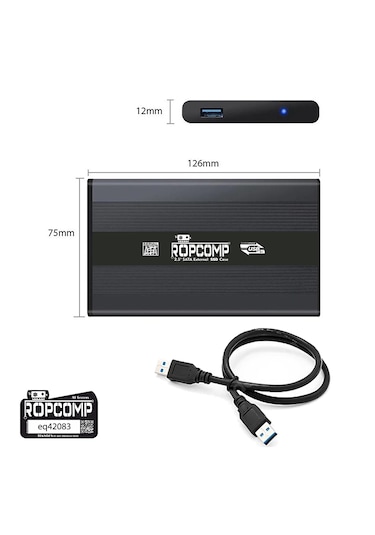 Ropcomp 2.5" Usb 3.1 Gen1 Sata Harici Ssd Kutusu Alüminyum