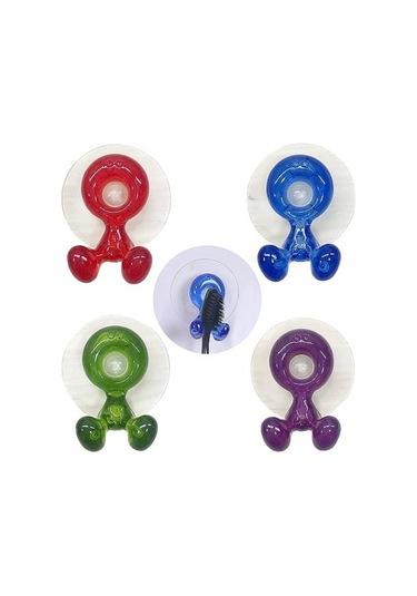 4'lü Vantuzlu Diş Fırçası Tutucu 4 Adet Duvara Monte Diş Fırçası Diğer