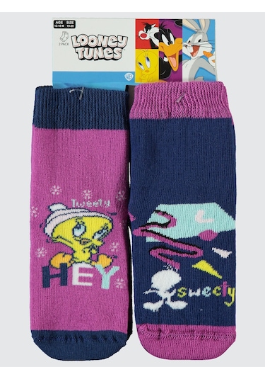 Tweety Havlu 0-24 Ay Bebek Kız Çorap Set Çok Renkli