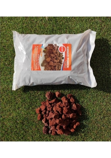 Pomza 4 KG 2-4 cm Kırmızı Pomza Tarım Pomzası Pomza Taşı Lav Taşı Cüruf Madeni Pomza Ponza