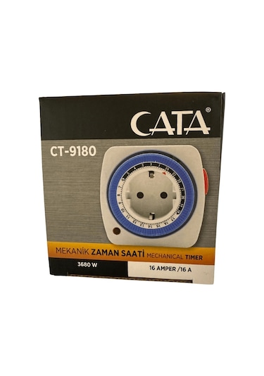 Cata Ct-9180 3680w 16 Amper Mekanik Zaman Saati 8 Adet