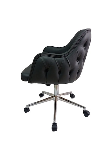 Bilgisayar ve Çalışma Koltuğu Suni Deri Krom Yıldız Ayaklı