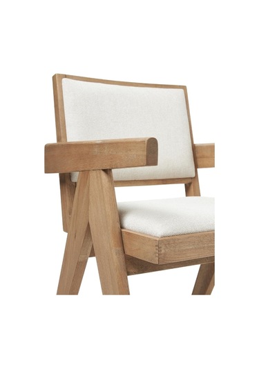 Kalmar Ahşap Ceviz Sandalye Natural - Beyaz