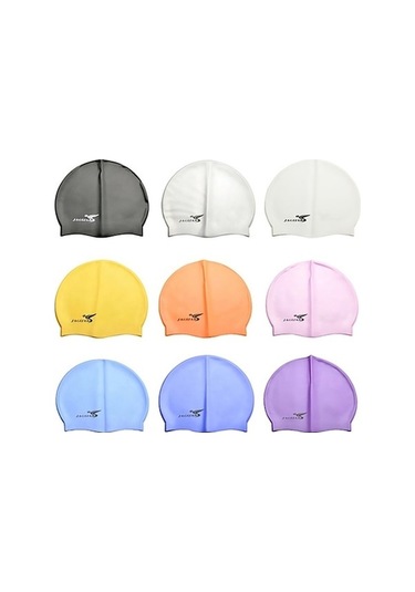 Ankatek Sones Pure Color Style Elastik Silikon Yüzme Şapkası / Yüzme Şapkası, Sc301 Beyaz Hm Beyaz Beyaz