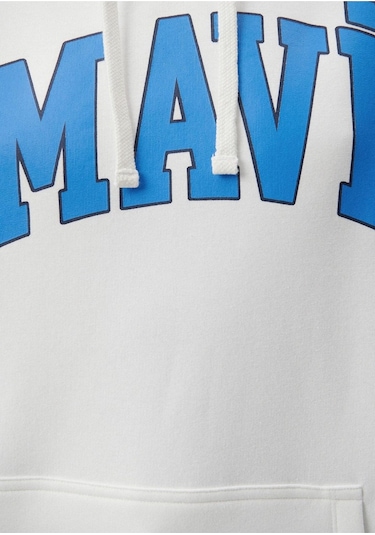 Mavi M1600361-81964-fw Mavi Logo Kapüşonlu Sweatshırt Kırık Kadın Sweatshirt M1600361-81964-R2728 Kırık Beyaz