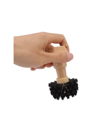 Kangvka Kahve Portafilter Temizleme Fırçası - Ağaç Kolu Nilon Fırça - 58mm - Bar Aleti - Kaliteli Ve Dayanıklı Diğer