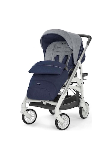 Inglesina Trilogy Tek El Tek Hamle ile Katlanıp Açılan Çift Yön Bebek Arabası - Antigua Blue