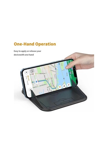 Sones Araç Kontrol Paneli Cep Telefonu Navigasyon Silikon Braketi Siyah