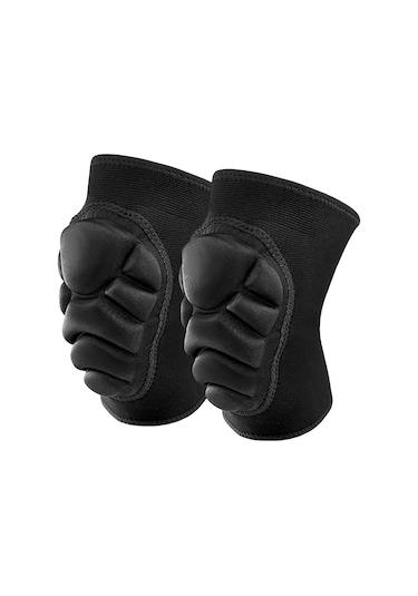 Wezone Ekstra Kalın Sünger Dizlik - Basketbol, Dans Ve Outdoor Sporlar İçin Rahat Koruma Siyah