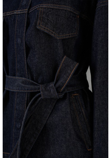 Kadın Ceket Pantolon Kot İkili Takım 30059 - Koyu Mavi Koyu Mavi