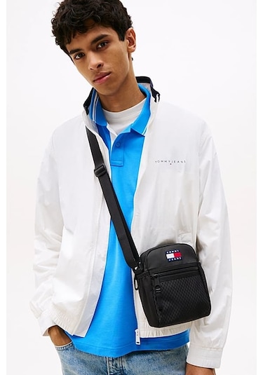 Erkek Retro Reporter Çapraz Askılı Çanta - Siyah Triple Black