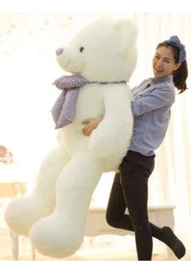 150 Cm Papyonlu Peluş Ayı-Dev Boy. % 100 Yerli - Sevgiliye Özel H Pembe