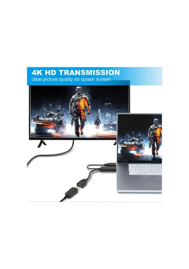 4k Usb Ed Hdmi - Dp Display Port Fe Dönüştürücü Adaptör Ces Hdmi Kablo Adaptörü Dönüştürücü / Dizüstü Bilgisayar