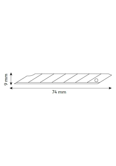 VIP-TEC Metal Profesyonel 9mm Hassas Kesim Maket Bıçağı Yerli Üretim